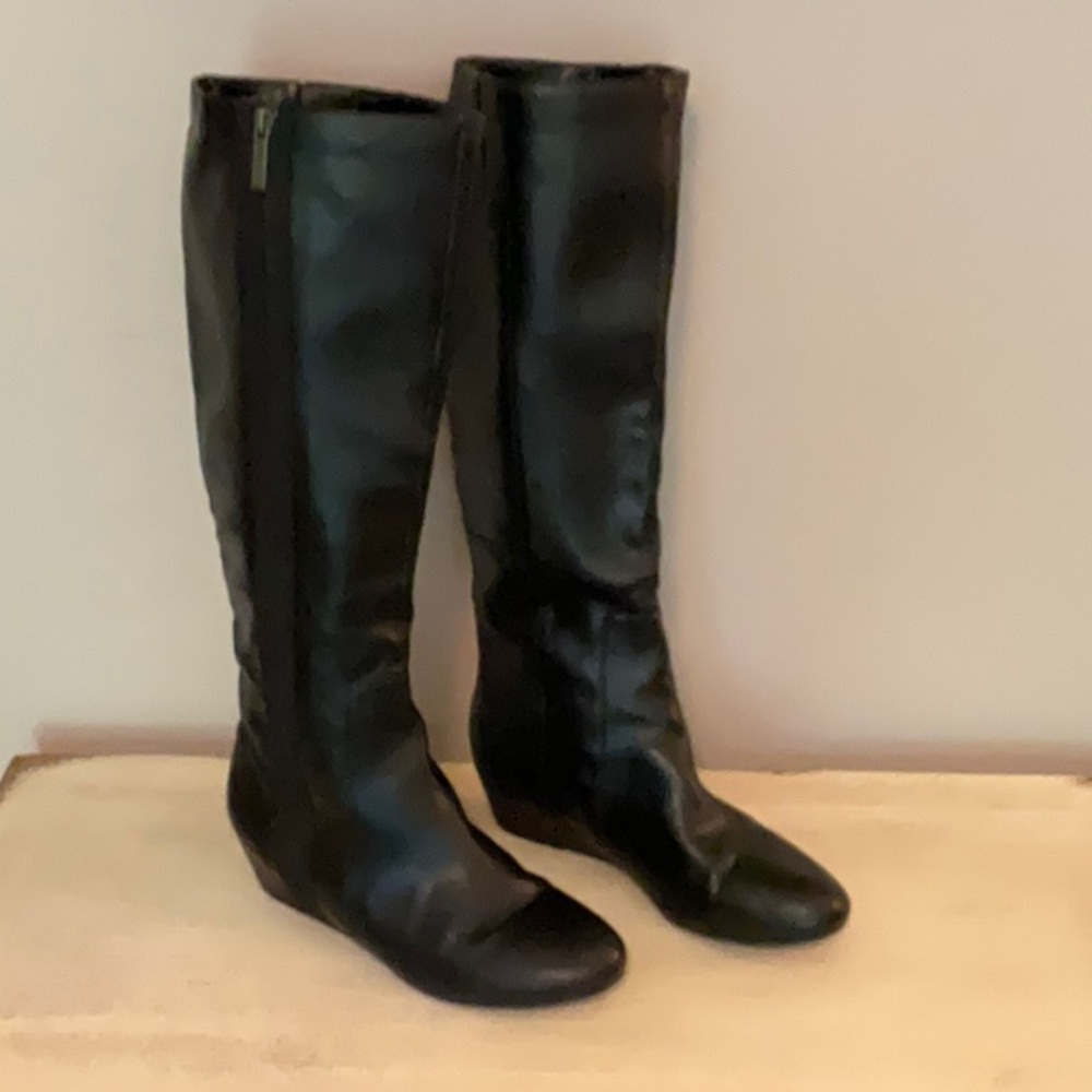 Nine West Black Over the Knee Boots with Classic Design